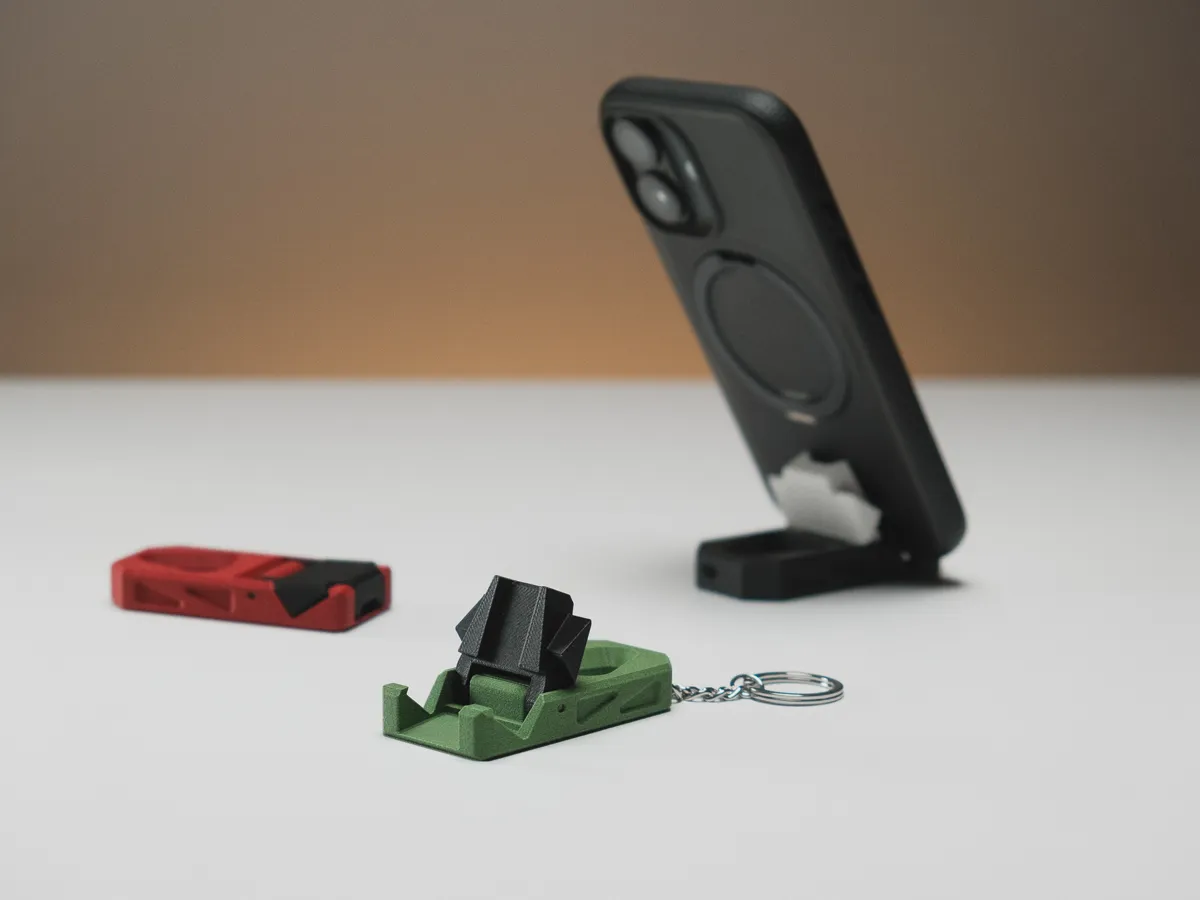 Pocket Flip Phone Stand Keychain, photo 3 of 4 - Pocket Flip Phone Stand Keychain Keychains