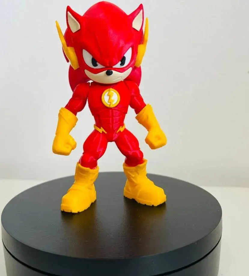 Sonic com o traje do The Flash, photo 2 of 2 - Sonic com o traje do The Flash Figurines & Collectibles
