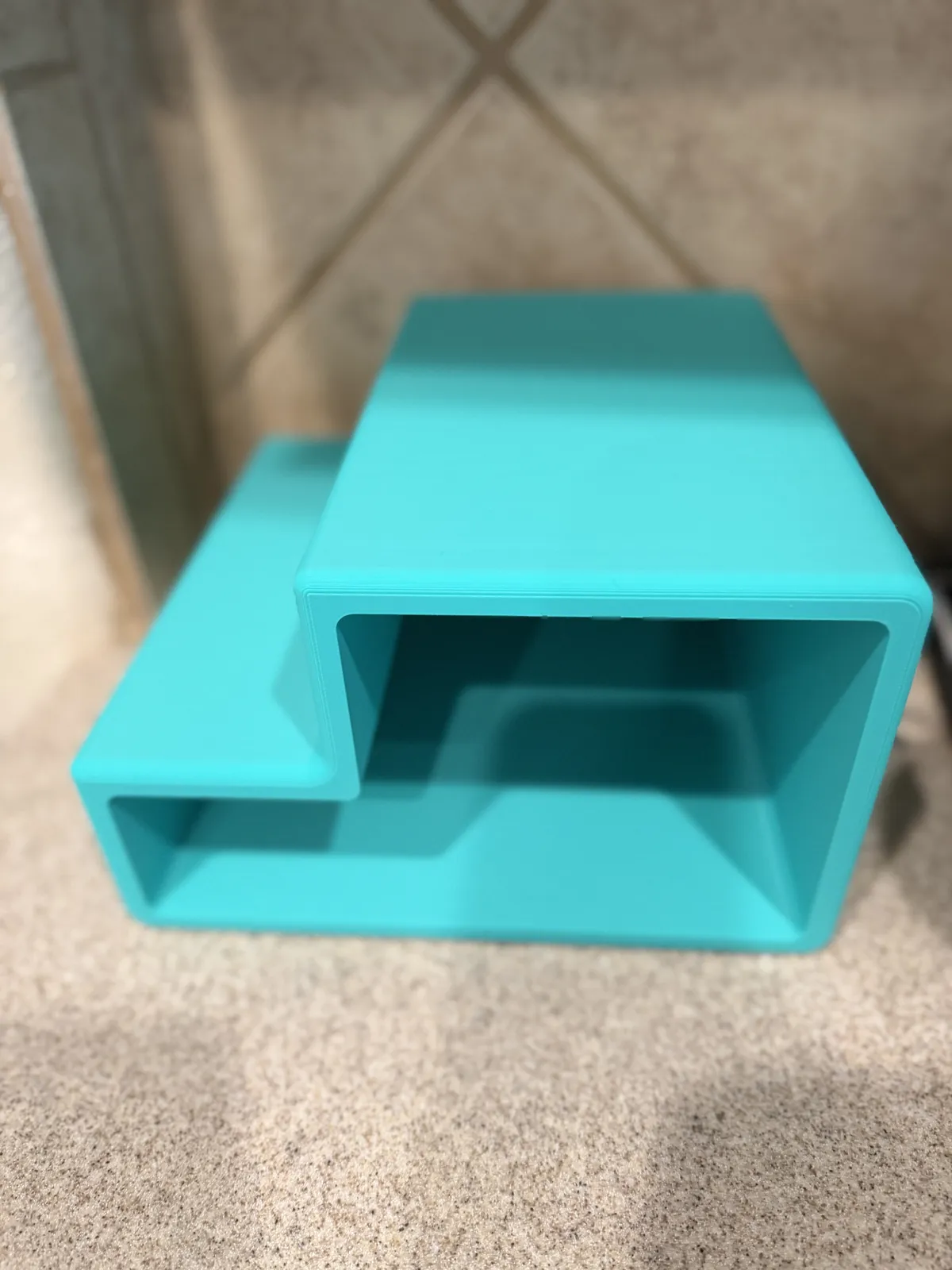 Stepped Countertop Shelf with Hidden Drawer, photo 4 of 4 - Stepped Countertop Shelf with Hidden Drawer Storage & Organisation
