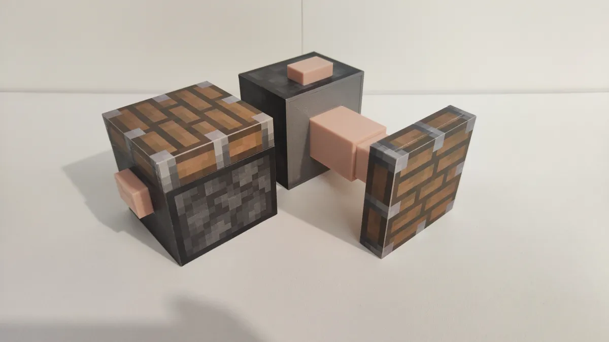 MInecraft piston with a button, photo 4 of 4 - MInecraft piston with a button Figurines & Collectibles