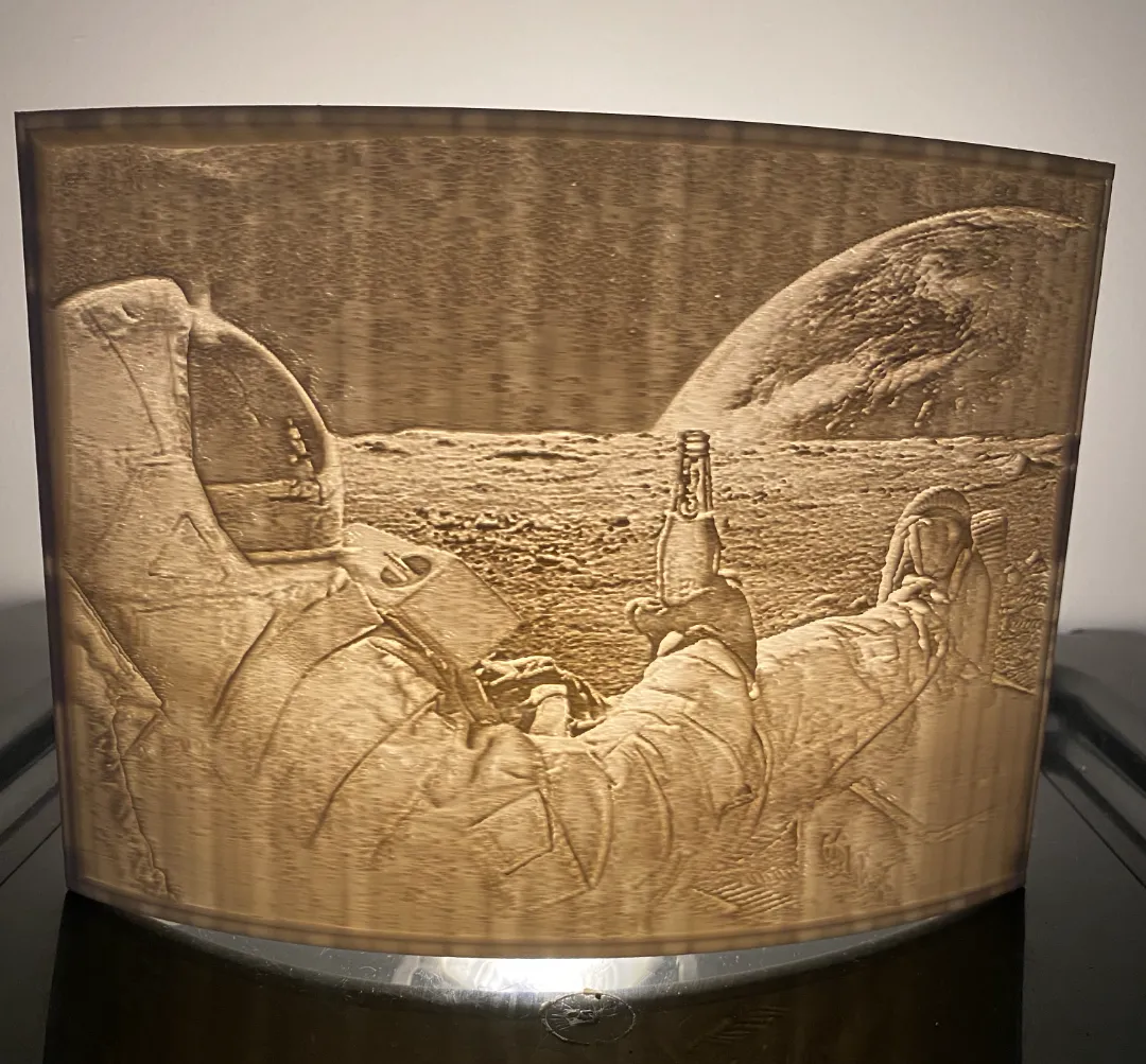 Astronaut on the moon with a beer