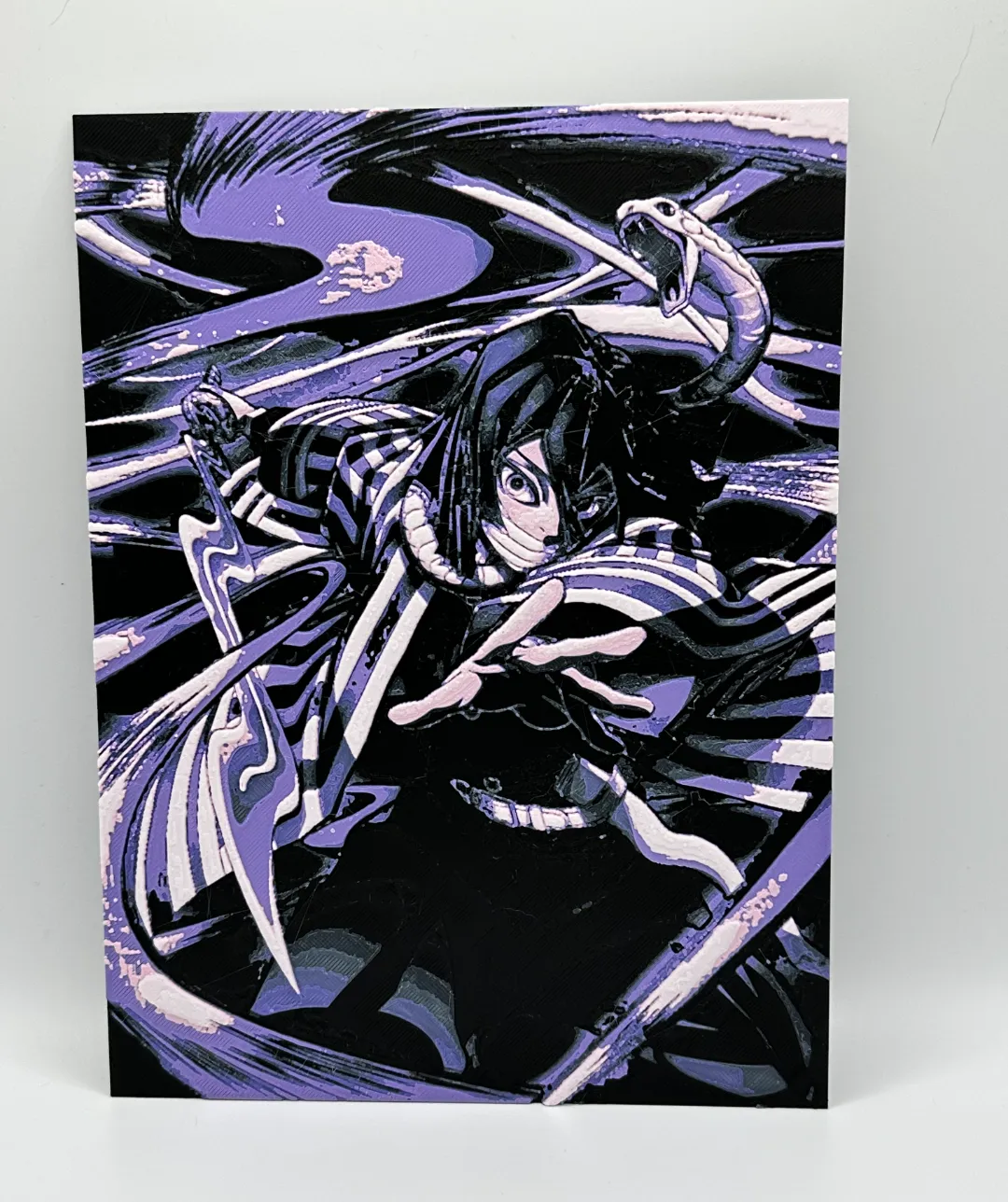 Demon slayer Obanai Iguro HueForge - Anime Photo Art, in stock