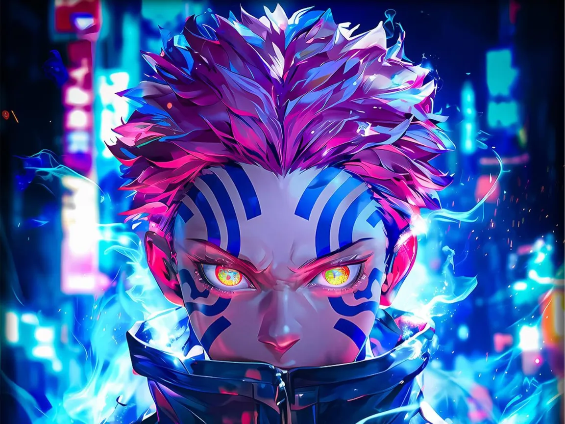 Akaza (demon slayer) - 2D Art, in stock in India