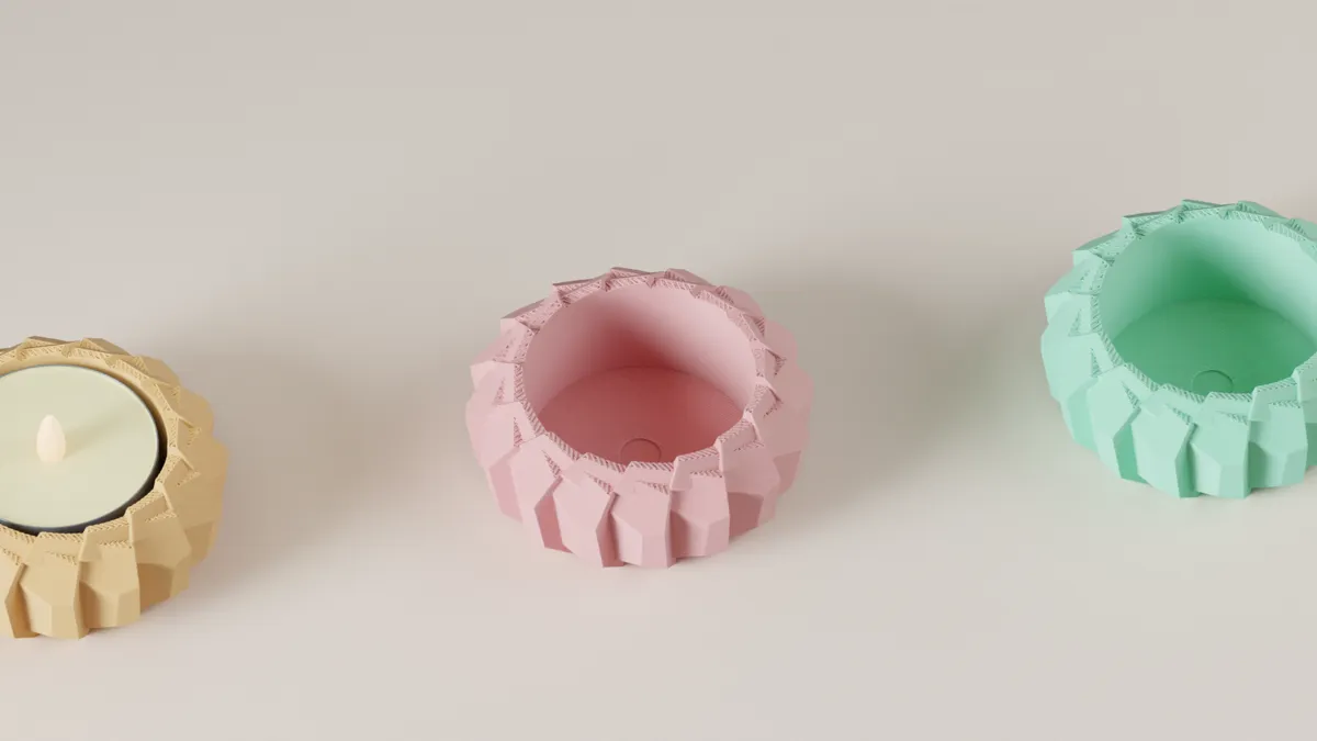 Modern LED Tealight Holder. LED Candle Stand, photo 4 of 4 - Modern LED Tealight Holder. LED Candle Stand Home Decor Items