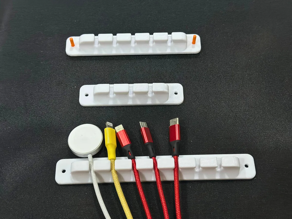 Desktop Cable Holder - Adhesive or Screw Mount