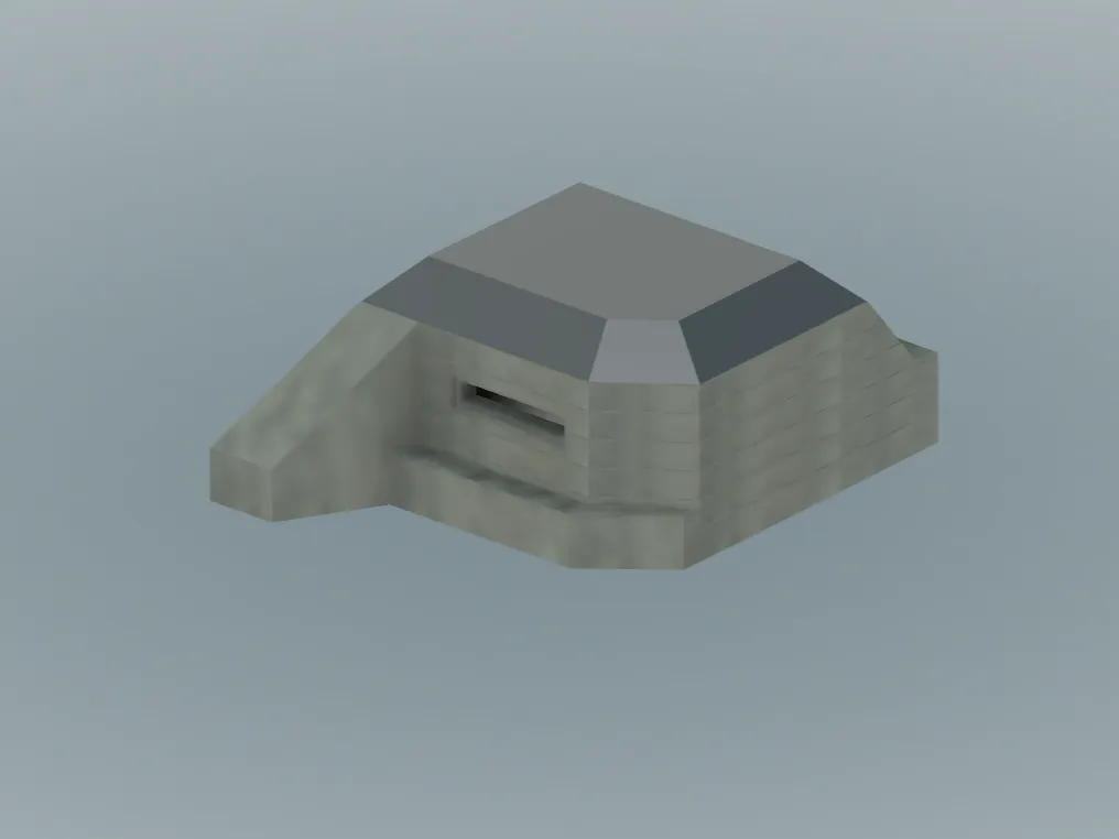 Bunker ww2 wargaming tabletop terrain diarama V3