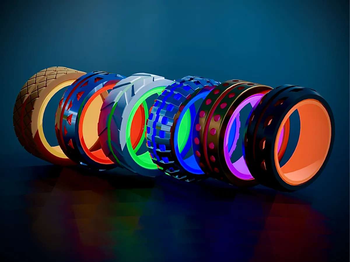 Dual Fidget Spinner Ring Collection