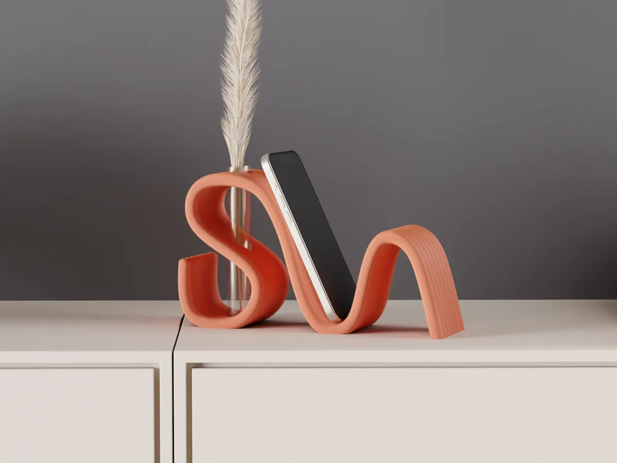 Wave Phone Stand with Propagation Vase