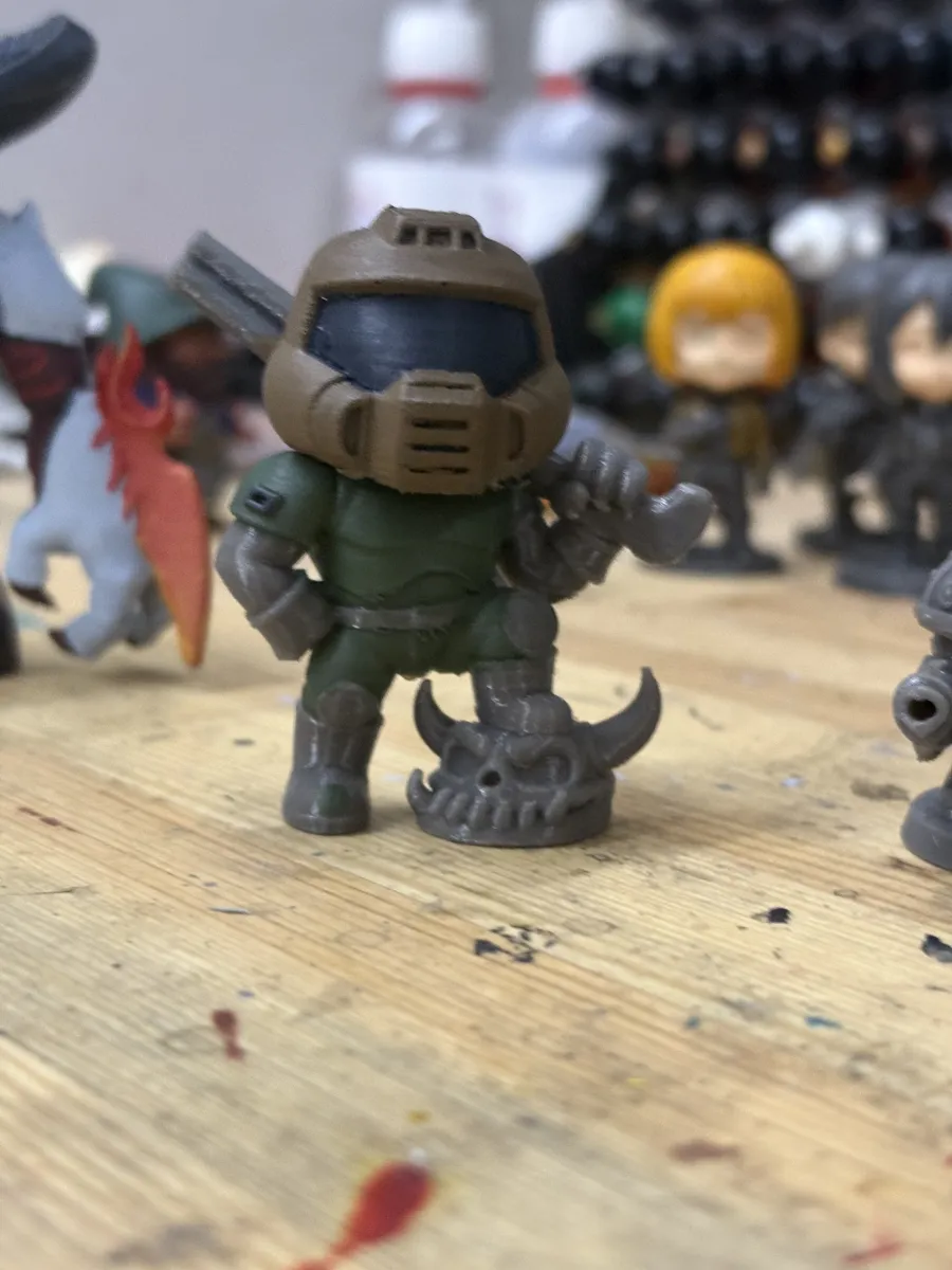 Doom Slayer Chibi Figure, Mini Doomguy, photo 3 of 4 - Doom Slayer Chibi Figure, Mini Doomguy Figurines & Collectibles
