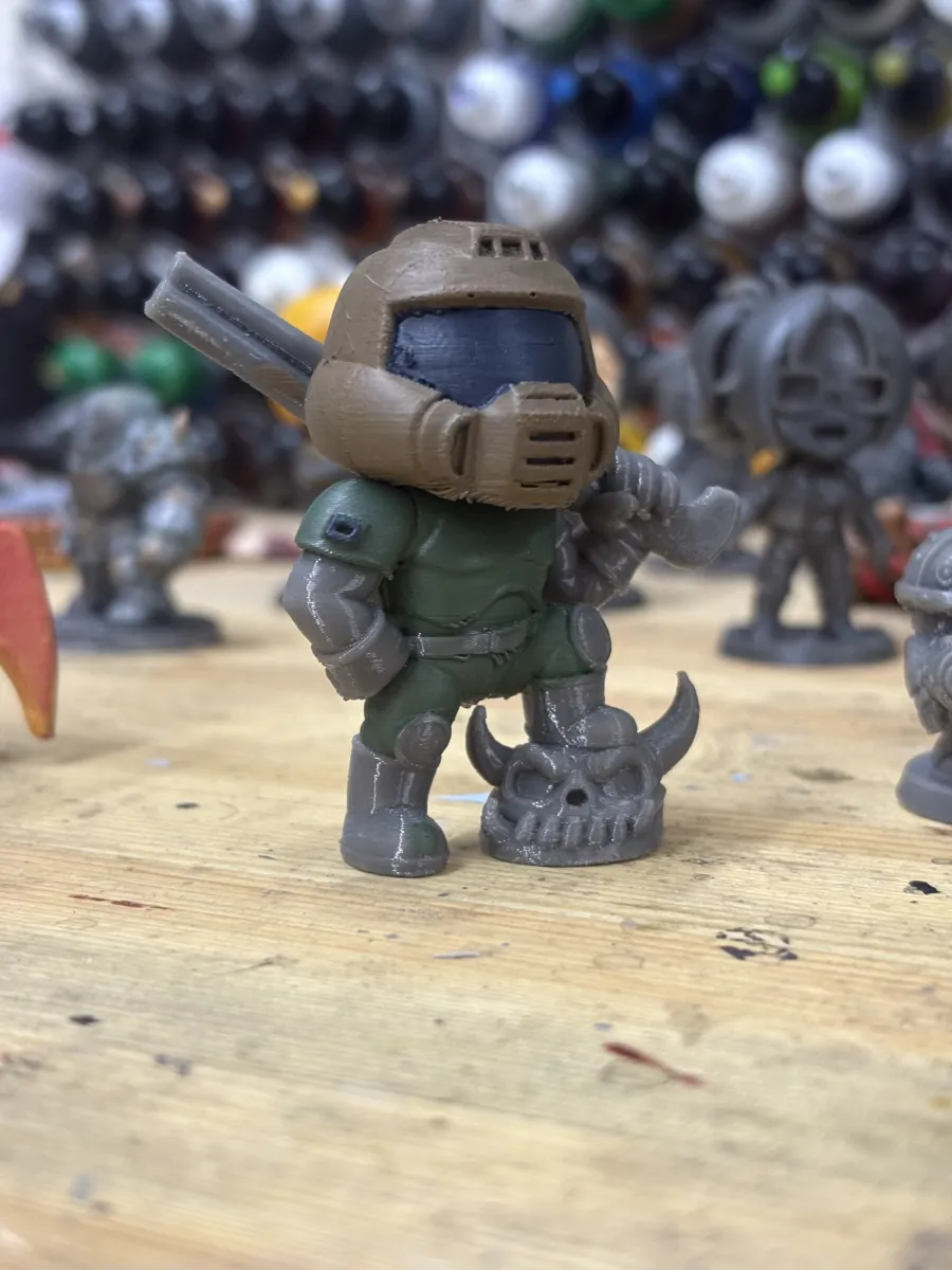 Doom Slayer Chibi Figure, Mini Doomguy, photo 4 of 4 - Doom Slayer Chibi Figure, Mini Doomguy Figurines & Collectibles