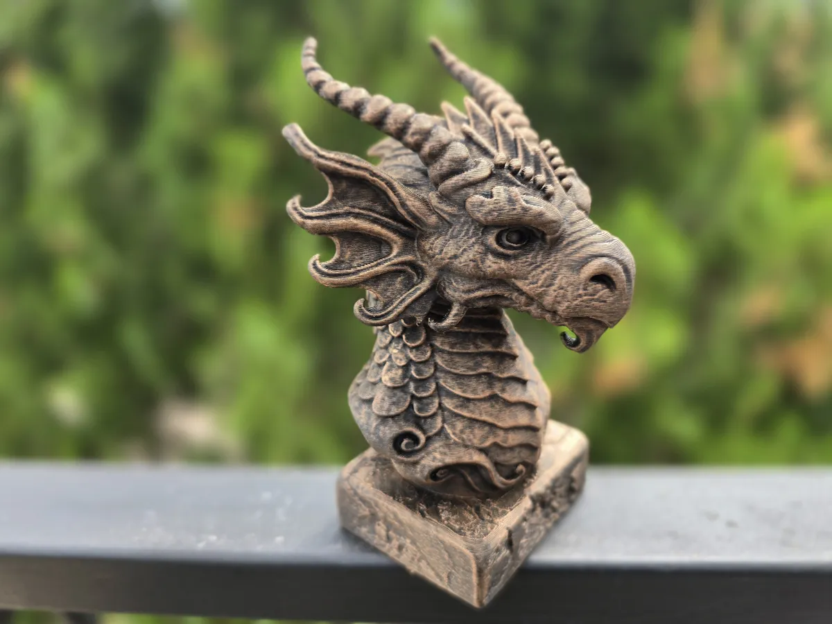 WATER DRAGON BUST, photo 3 of 4 - WATER DRAGON BUST Figurines & Collectibles