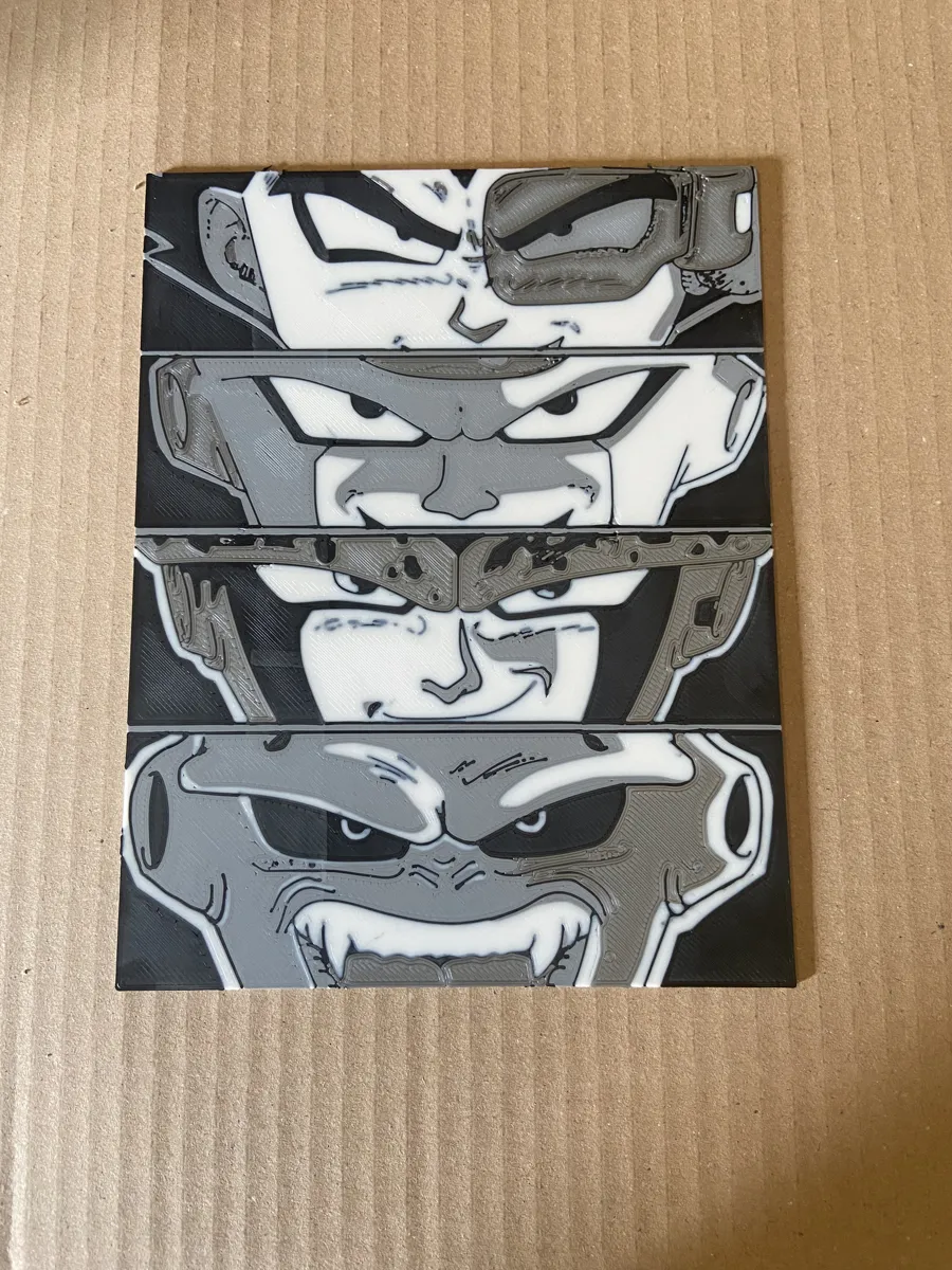 Vegeta, Freezer, Cell e Majin Bu in un solo quadro, photo 3 of 4 - Vegeta, Freezer, Cell e Majin Bu in un solo quadro Figurines & Collectibles