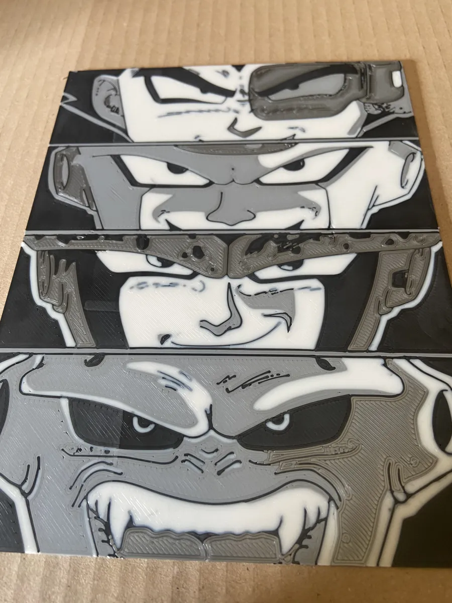 Vegeta, Freezer, Cell e Majin Bu in un solo quadro, photo 4 of 4 - Vegeta, Freezer, Cell e Majin Bu in un solo quadro Figurines & Collectibles