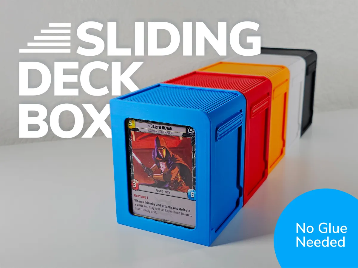 Sliding Deck Box (No Glue)-Up to 100 Sleeved Card - Yu-Gi-Oh & Other TCG Boxes, in stock in India