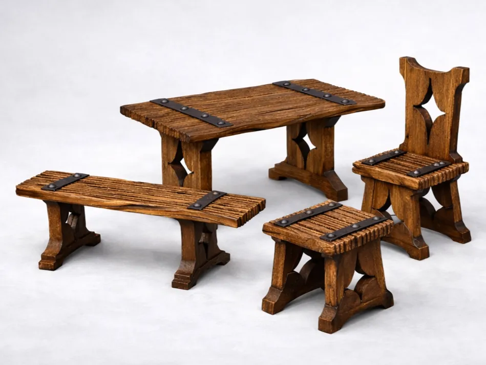Medieval Furniture Pack - Wooden Furniture for D&D