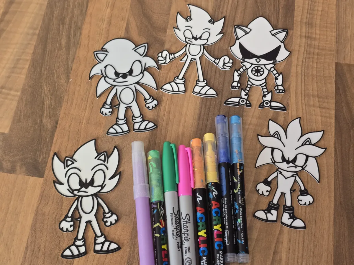Sonic Coloring Friends Craft Pack