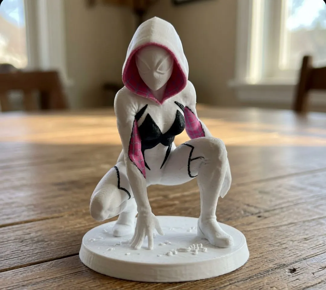 Spider-Gwen Statue, Fan Art, photo 4 of 4 - Spider-Gwen Statue, Fan Art Home Decor Items