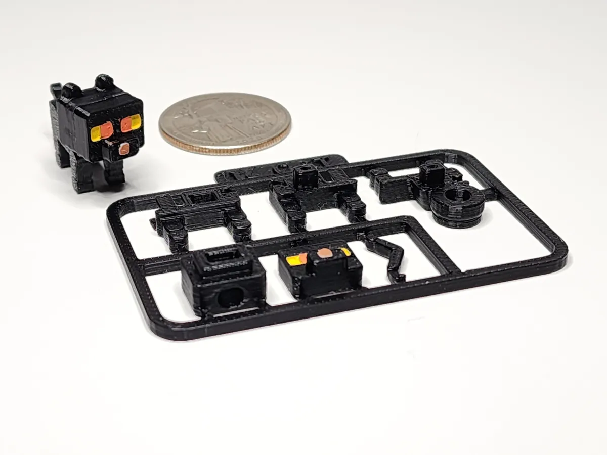 Minecraft-inspired Cat Mini Figure Kit / Keychain