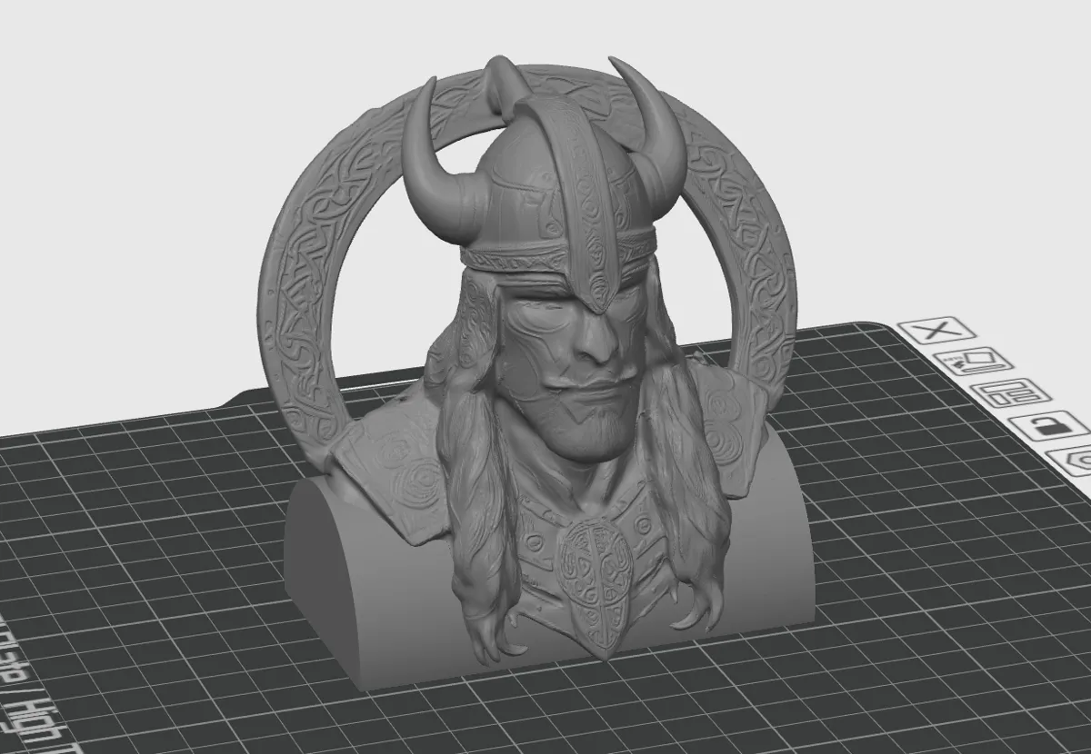 Viking Bust, photo 2 of 4 - Viking Bust Art
