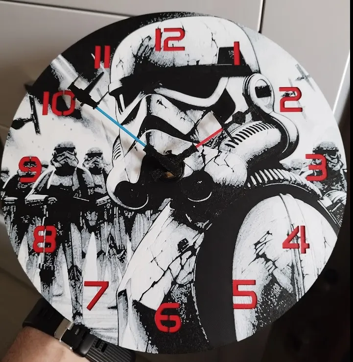 Wall Clock Stormtroopers Star Wars - 245mm size, photo 2 of 3 - Wall Clock Stormtroopers Star Wars - 245mm size Generative Art