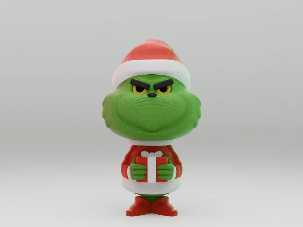 Chibi Christmas Grinch Figure Ready
