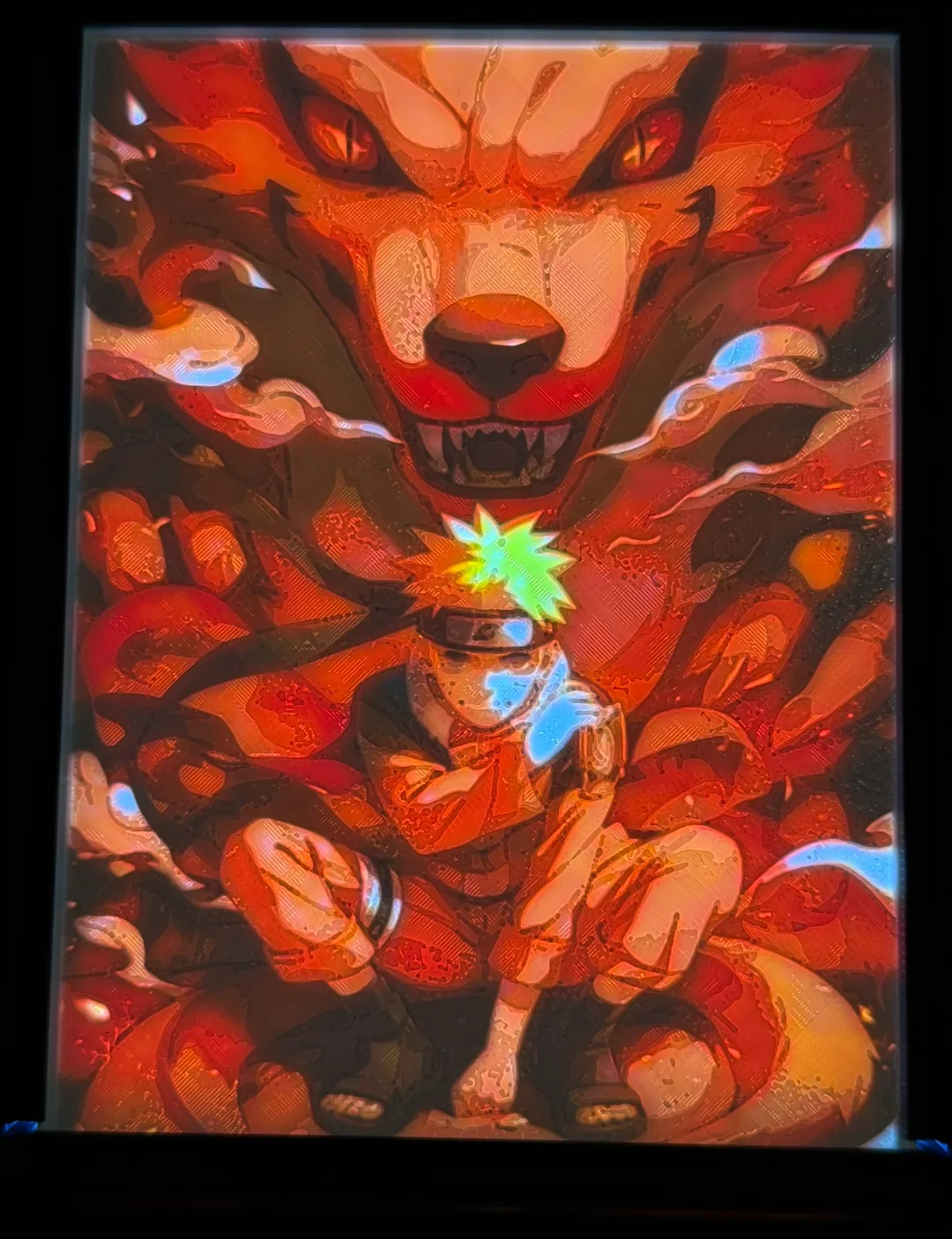 Naruto and Kurama lithophane - Lithophane Photo Panels, in stock in India