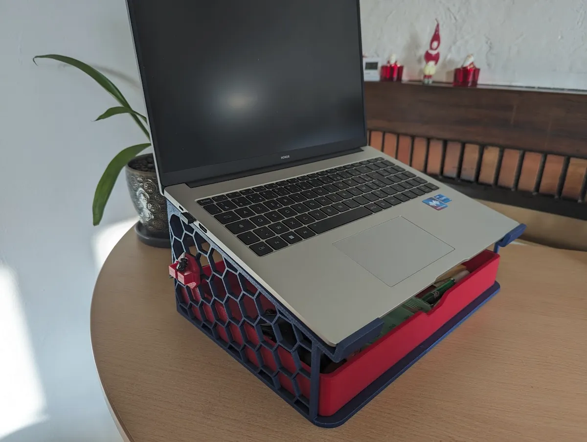 16" Laptop Stand with Tray and Cable Holder [ For 16 inch ]