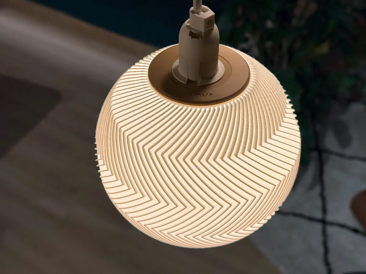 Pendant Lamp Shade | 15cm Sphere, Zigzag, photo 2 of 4 - Pendant Lamp Shade | 15cm Sphere, Zigzag Lamps & Lighting
