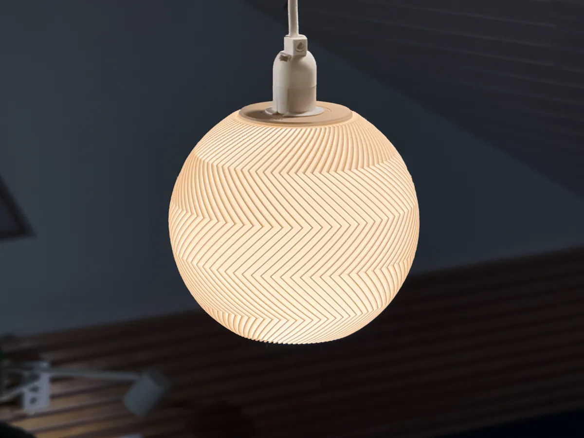 Pendant Lamp Shade | 15cm Sphere, Zigzag, photo 3 of 4 - Pendant Lamp Shade | 15cm Sphere, Zigzag Lamps & Lighting