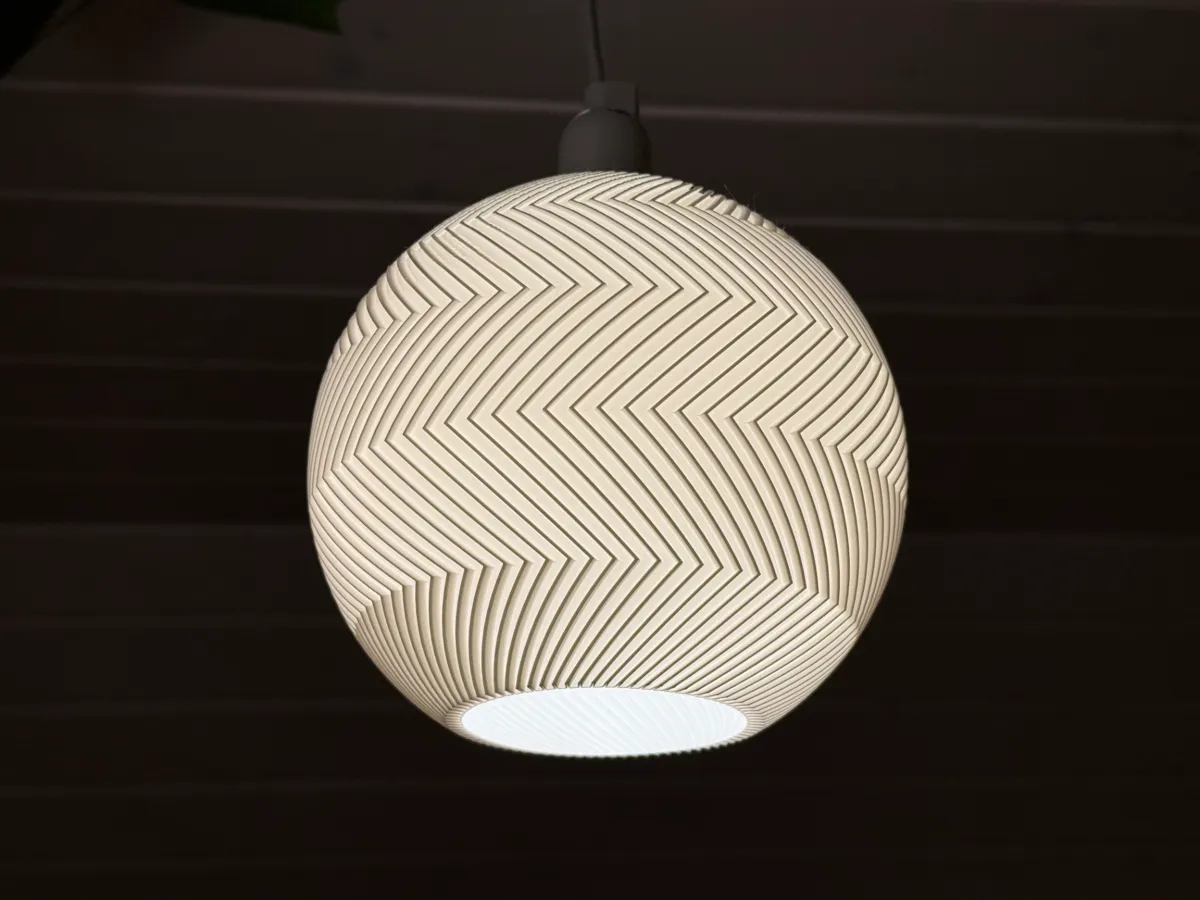 Pendant Lamp Shade | 15cm Sphere, Zigzag, photo 4 of 4 - Pendant Lamp Shade | 15cm Sphere, Zigzag Lamps & Lighting