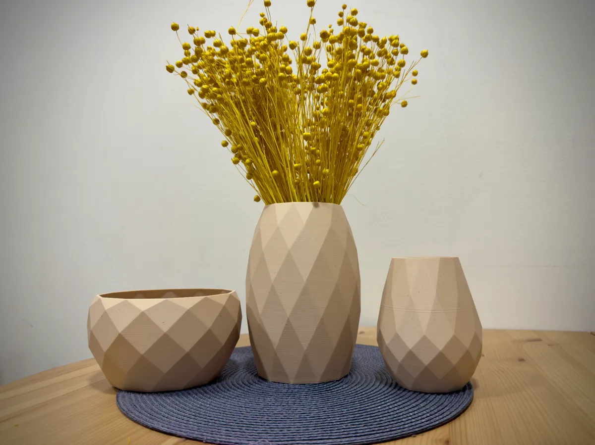 geometric shape vases