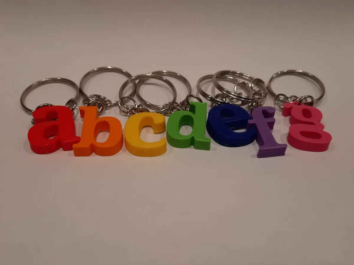 Alphabet Keychains, Complete A-Z Set