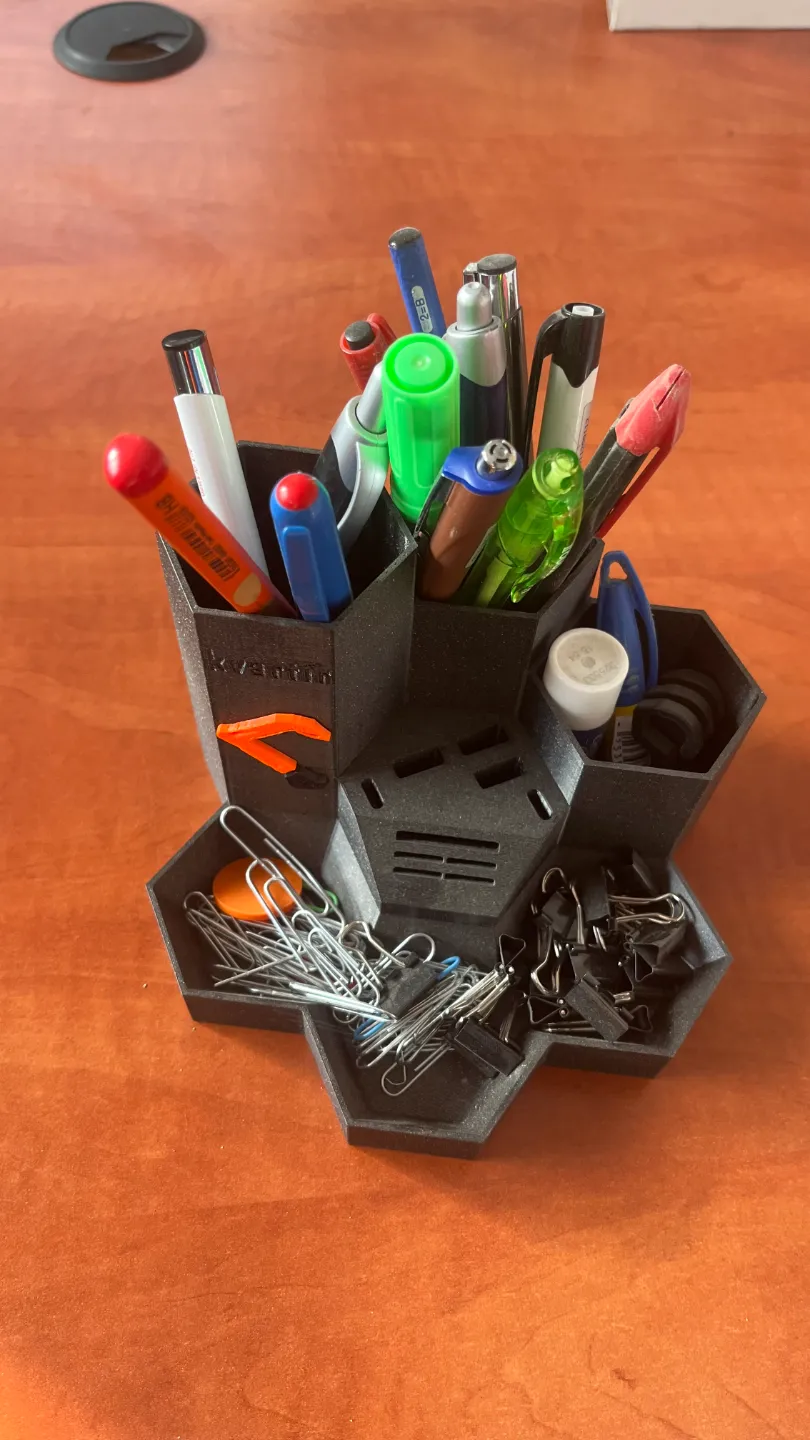 Hexagonal pen/usb holder