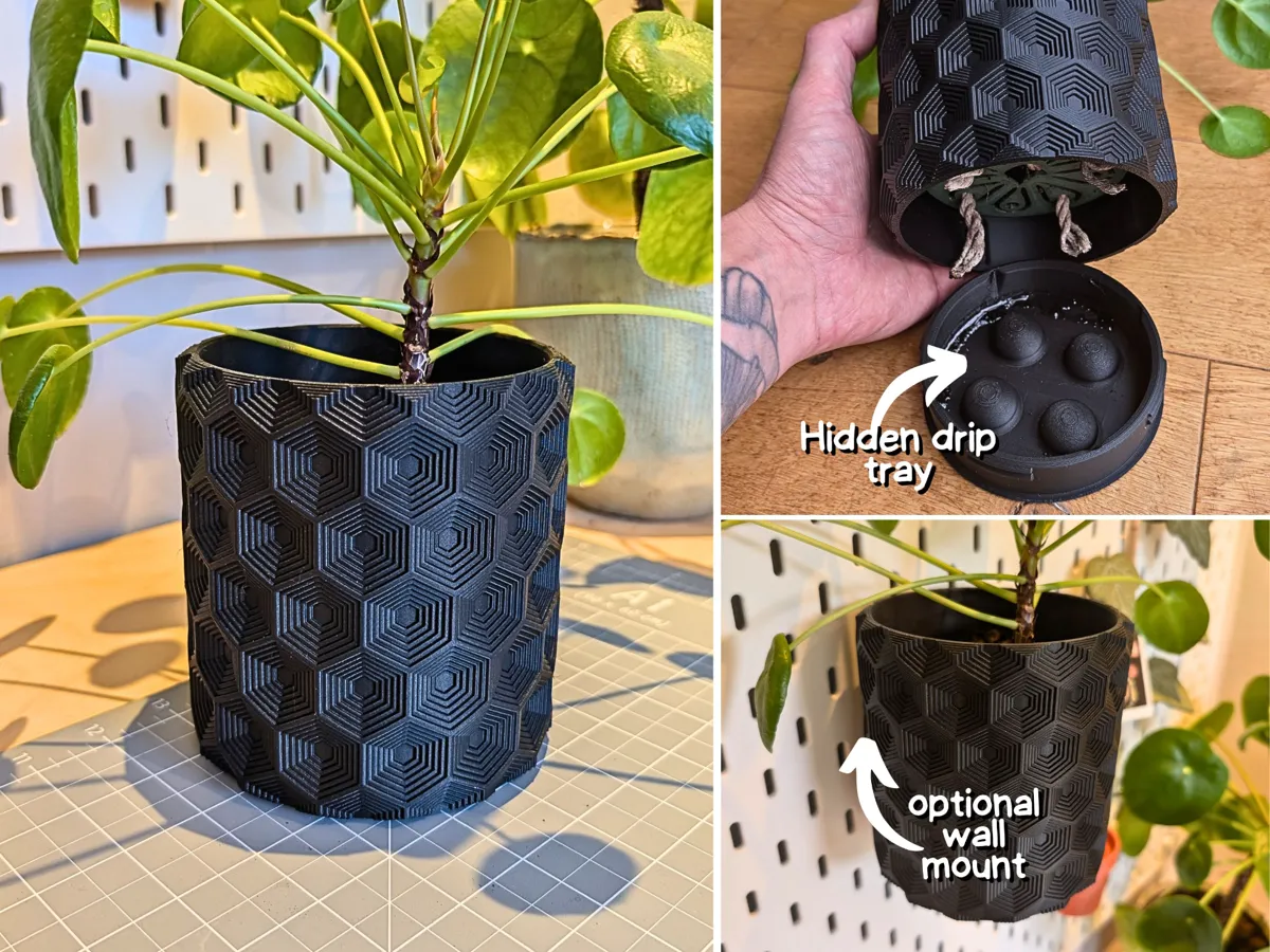 (Wall) Planter with honeycomb pattern