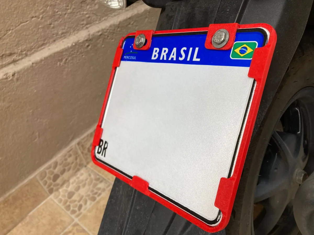 Mercosul Motorcycle Plate Protector