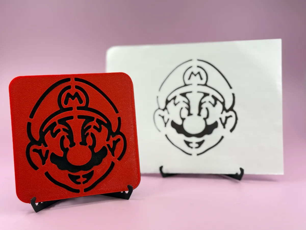 Mario - drawing stencil for kids