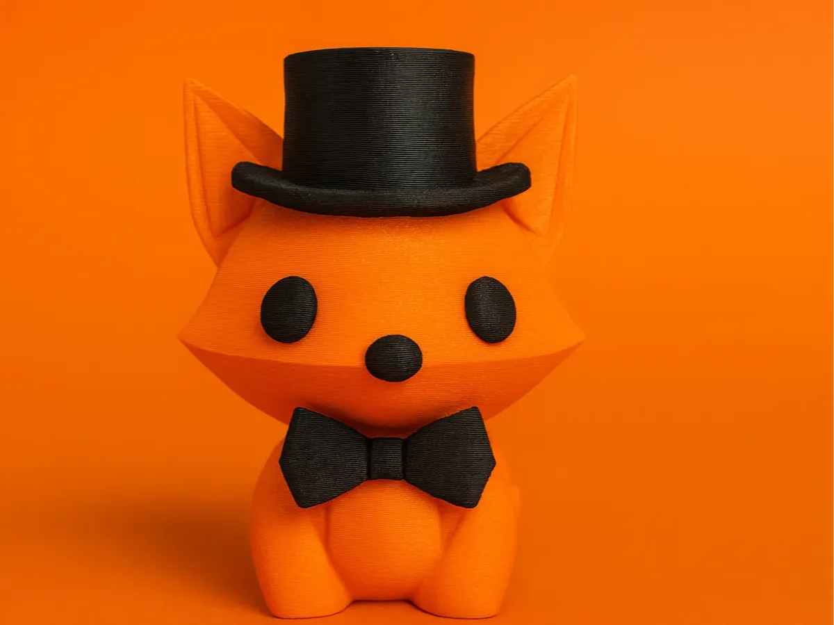 Fancy Fox with Top Hat & Bow Tie
