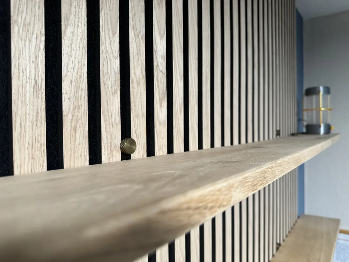 Minimal Shelf Bracket for Acoustic Panels, photo 4 of 4 - Minimal Shelf Bracket for Acoustic Panels Storage & Organisation