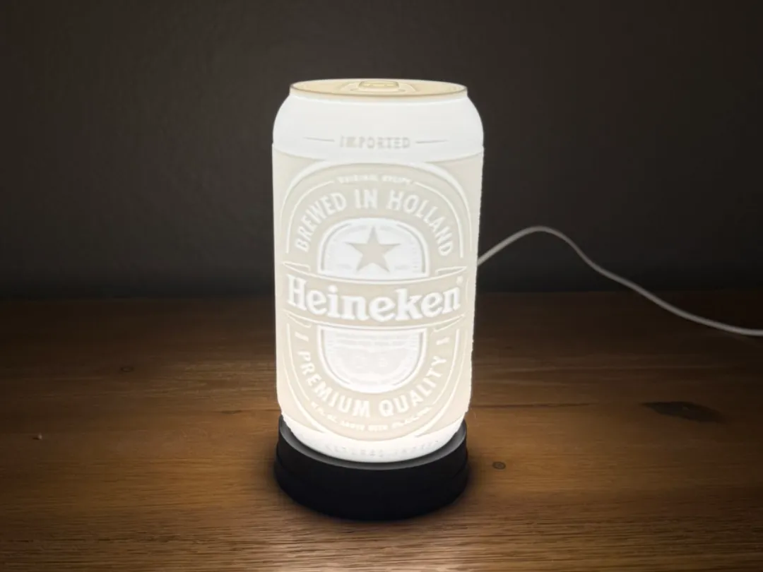 Heineken Beer Can LED Lamp (Lighted Lithophane)