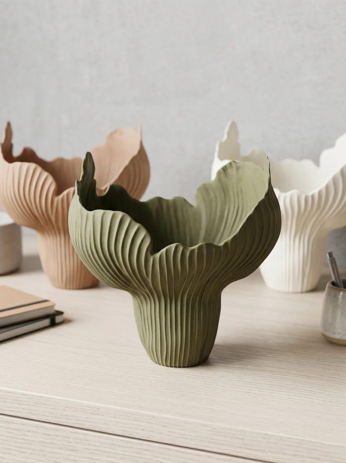 BloomFlare Vase, Organic Flared Flower Vase, photo 3 of 3 - BloomFlare Vase, Organic Flared Flower Vase Home Decor Items