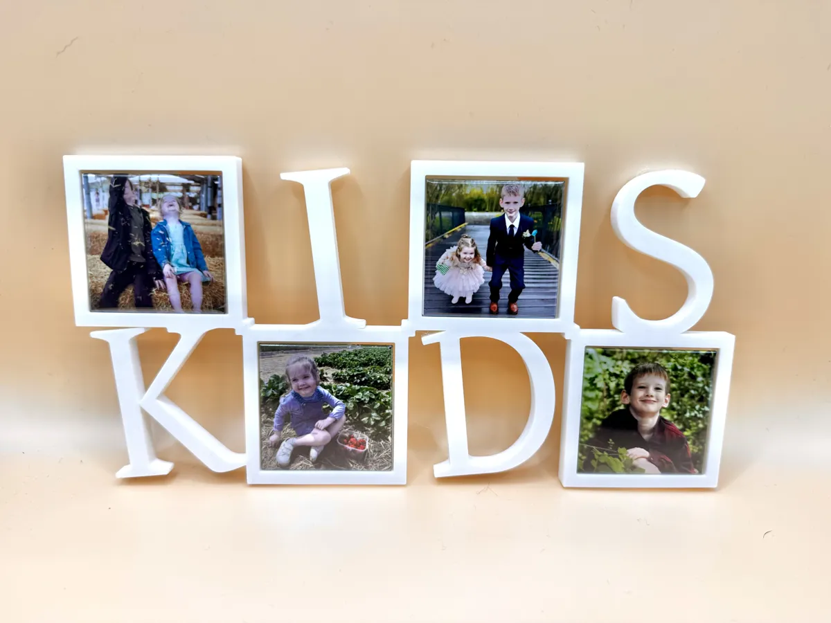 2x2 Word Photo Magnet Frames - KIDS, photo 2 of 2 - 2x2 Word Photo Magnet Frames - KIDS Household