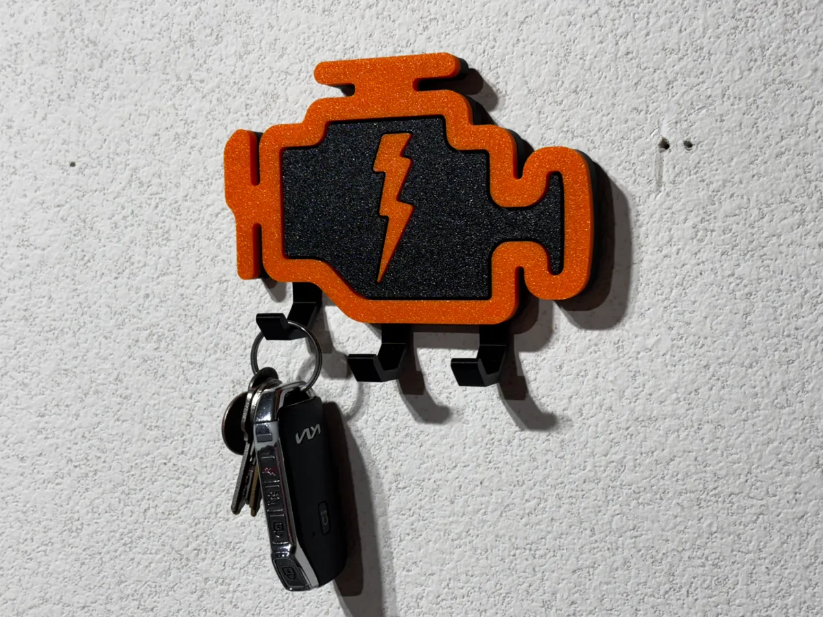 Check Engine Light Key Hanger!, photo 2 of 2 - Check Engine Light Key Hanger! Storage & Organisation