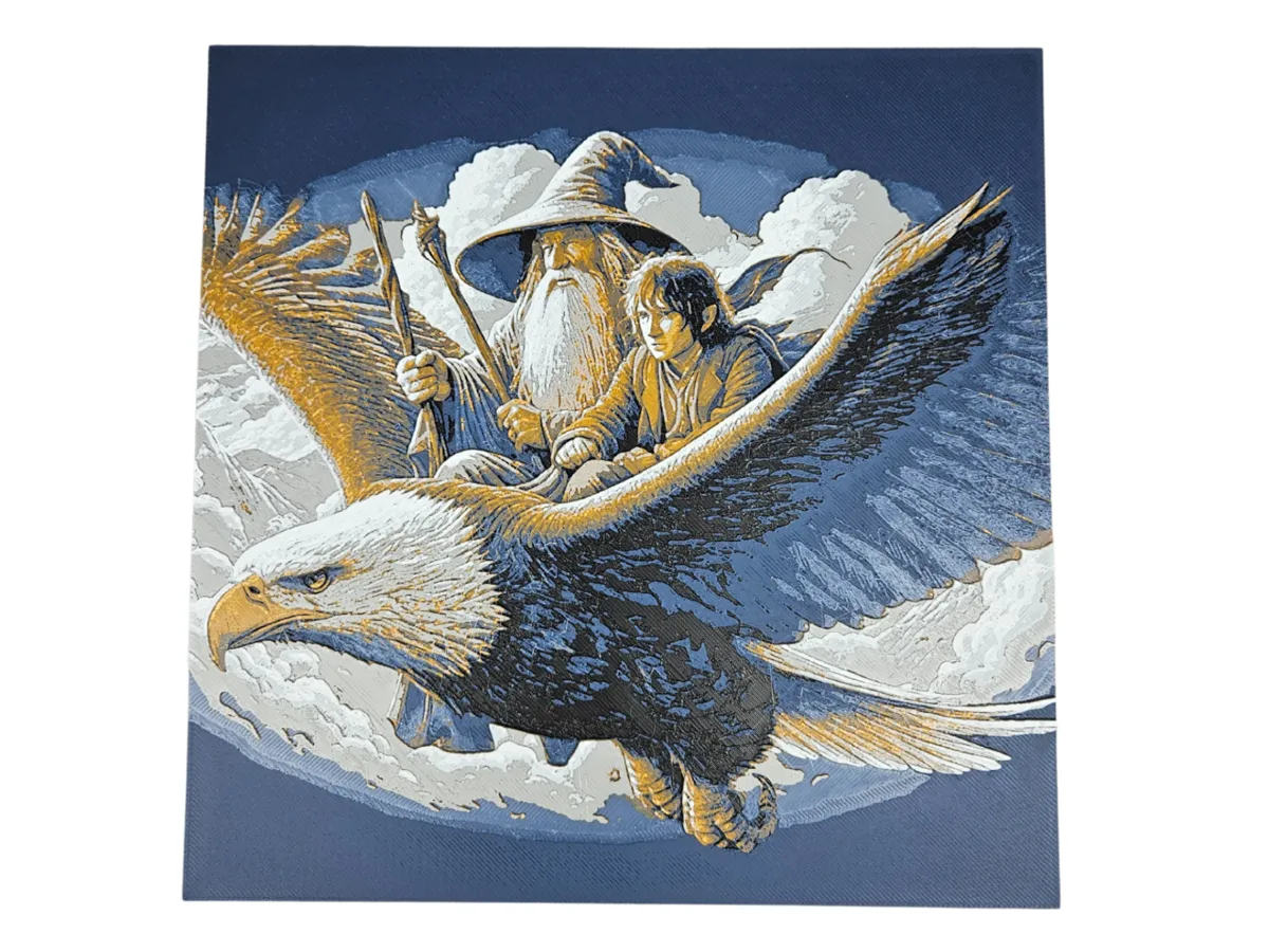 Gandalf & Bilbo's Eagle Escape - Lord of the Rings - Photo Art & Lithophanes, in stock in India