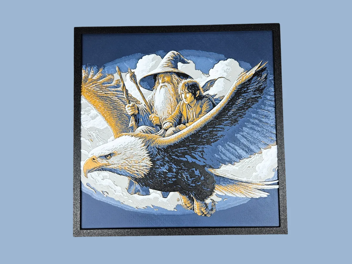 Gandalf & Bilbo's Eagle Escape - Lord of the Rings, photo 2 of 4 - Gandalf & Bilbo's Eagle Escape - Lord of the Rings Generative Art