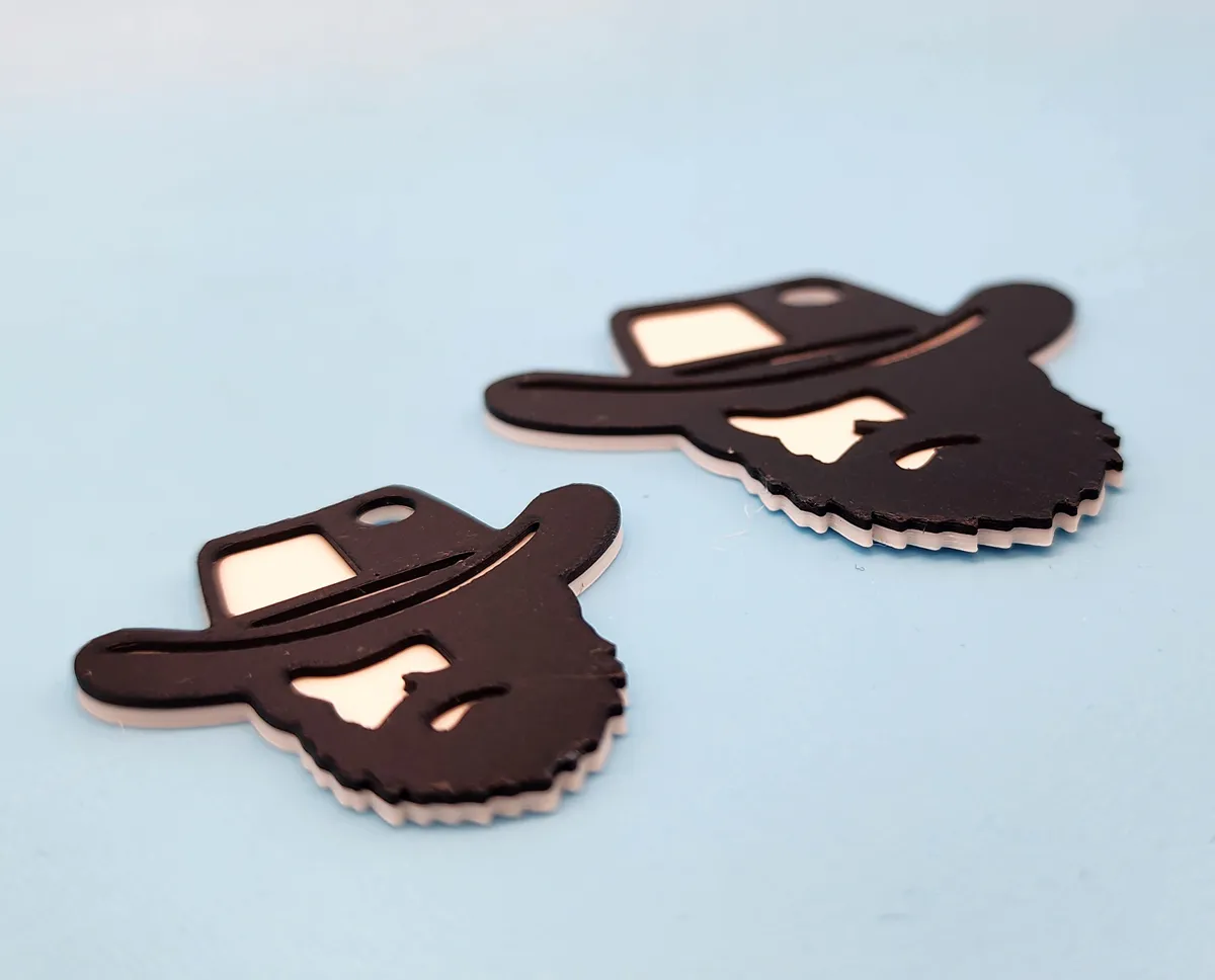 Cowboy Keychain 1 color change, photo 2 of 3 - Cowboy Keychain 1 color change Art
