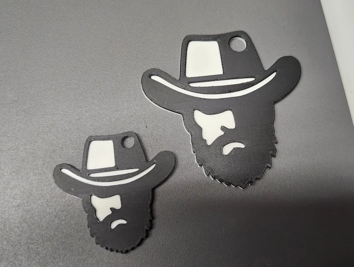 Cowboy Keychain 1 color change, photo 3 of 3 - Cowboy Keychain 1 color change Art
