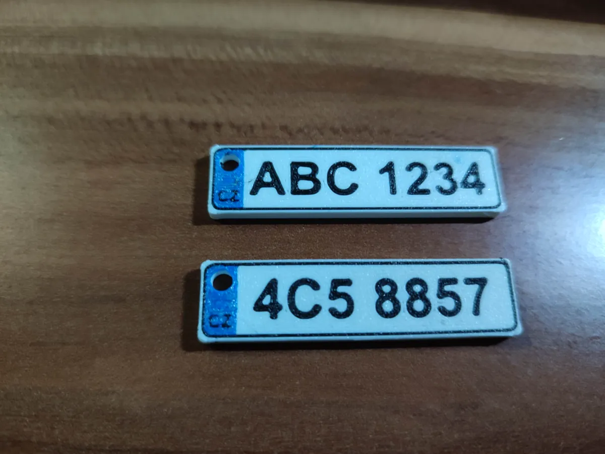 Czech License Plate Keychain - Signs & Logos, in stock in India