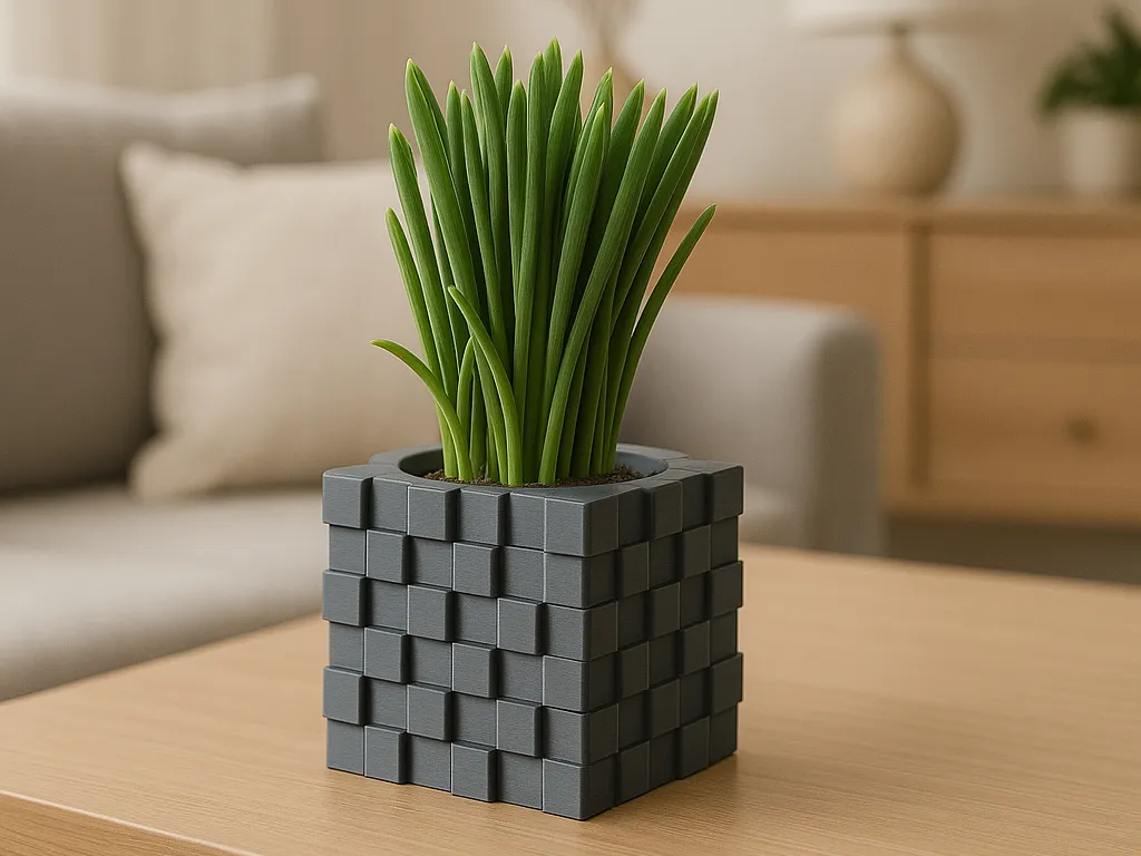 Cubic Pixelated Vase, Planter