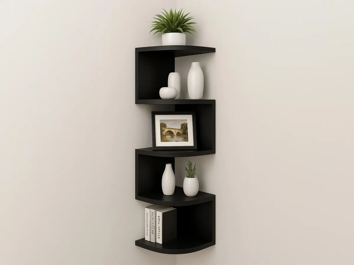 Modular Corner Shelf, Expandable and Easy to Hang