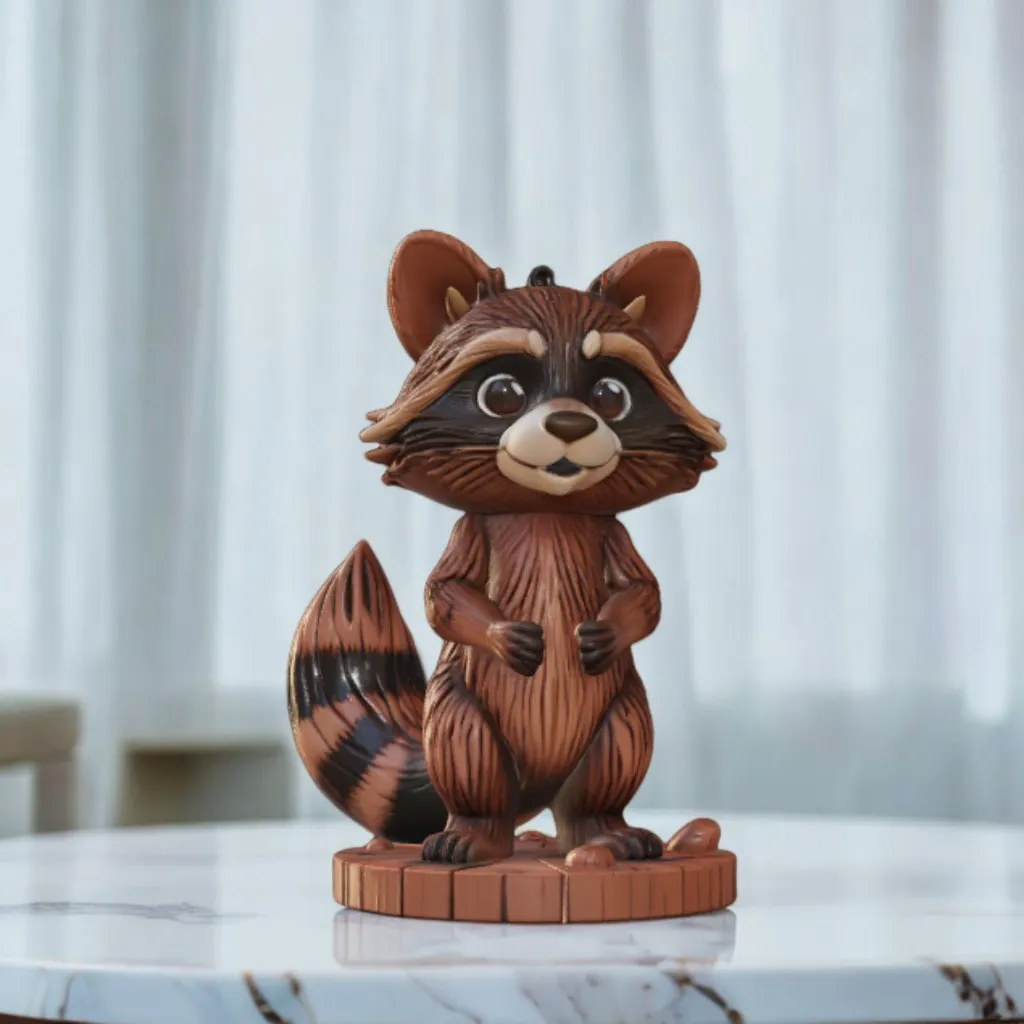 Cute Racoon Statue